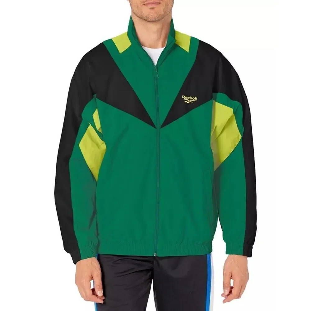 NWT [FK2462] Mens Reebok Classics Twin Vector Track Jacket Green Small